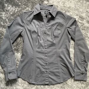 Express Women Blouse - Gray - Size: XS. ONLY WORN ONCE!